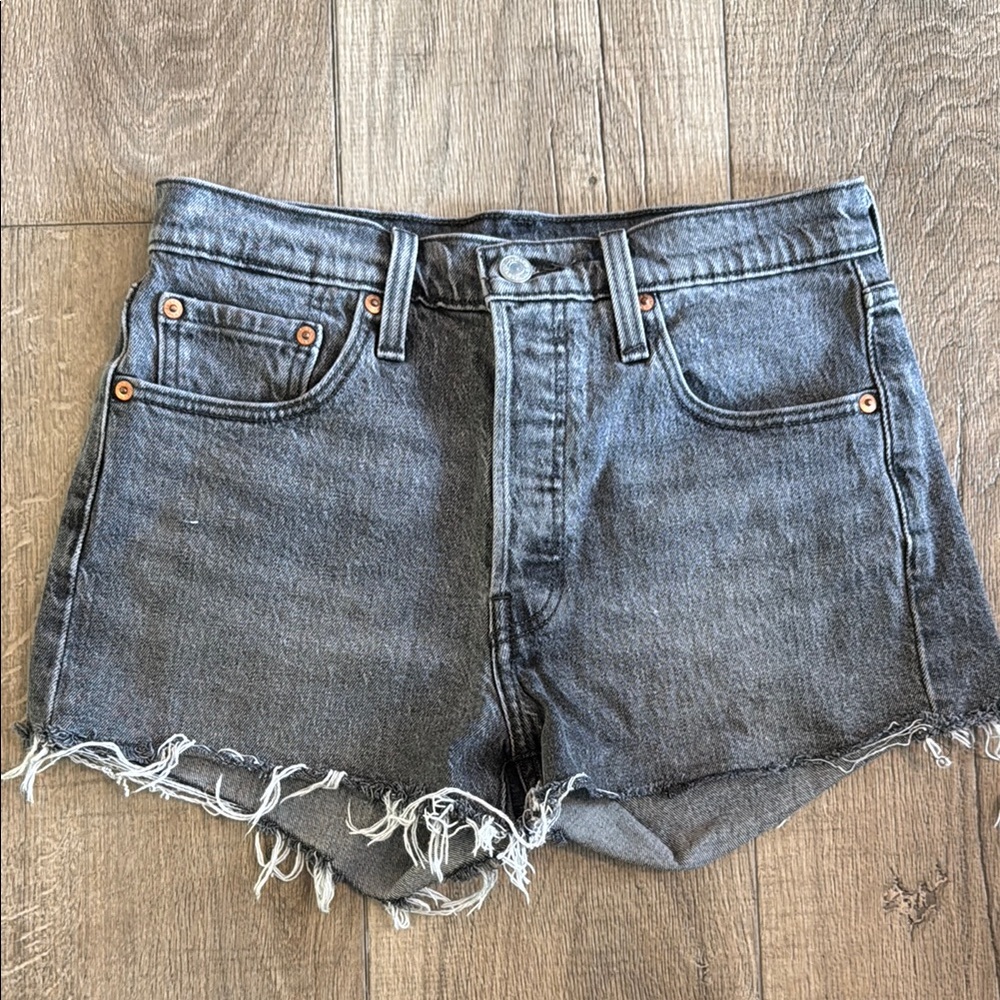Women's Levi’s 501 Original Gray Denim Shorts- Size 27